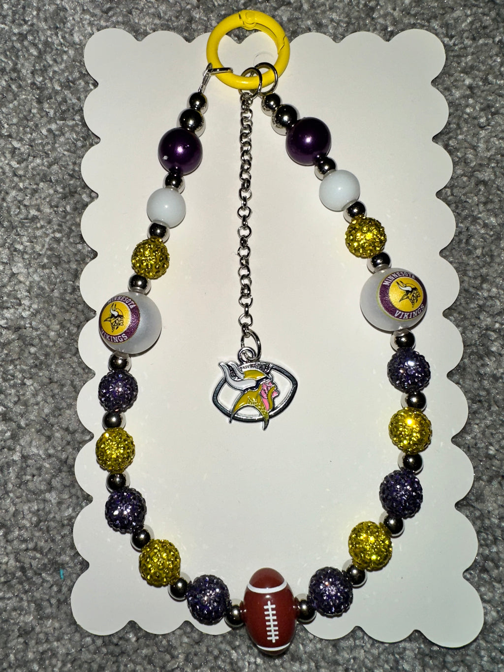 Sports Team Bling Keychain/Phone chain Minnesota Vikings
