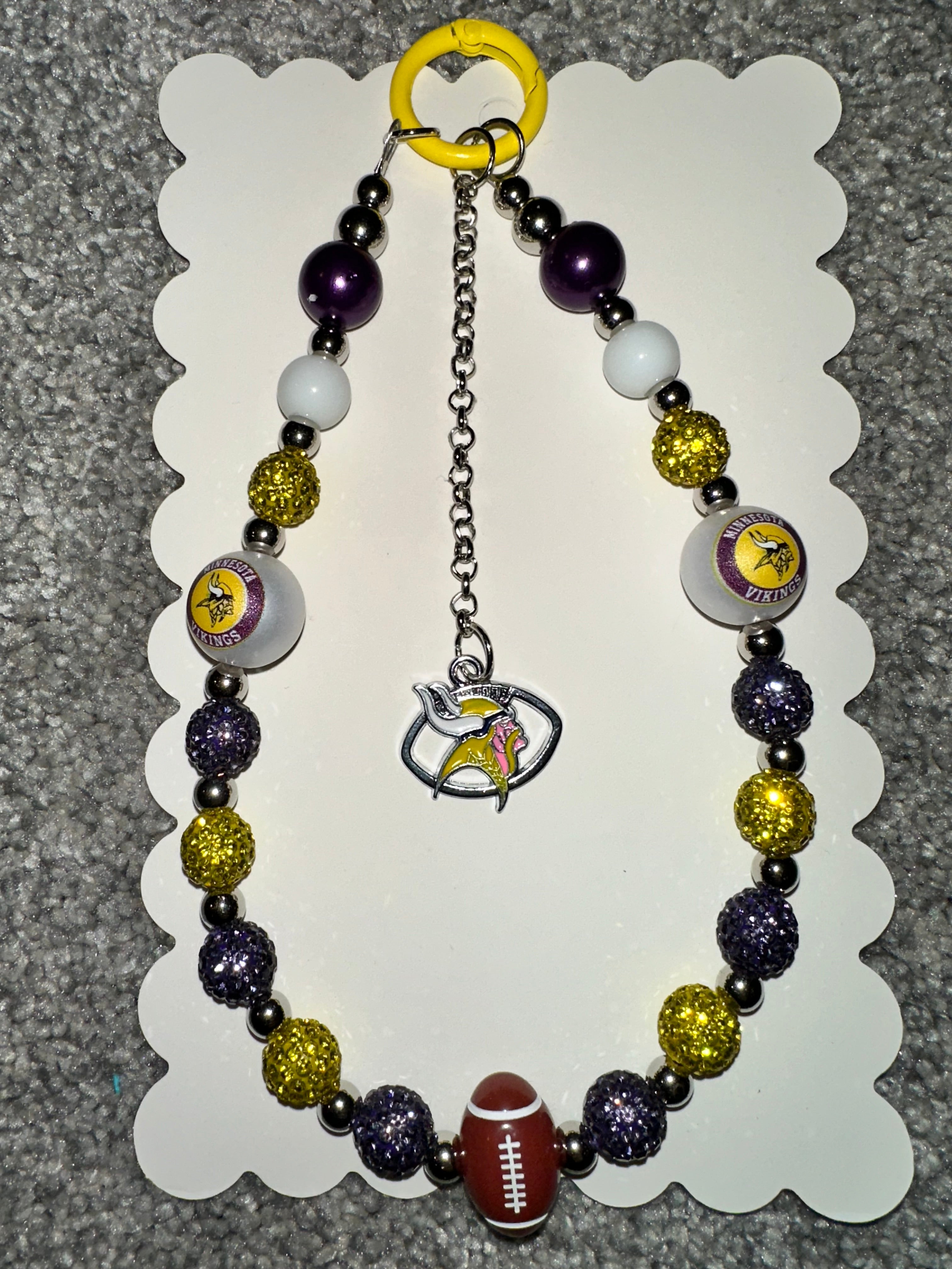 Sports Team Bling Keychain/Phone chain Minnesota Vikings