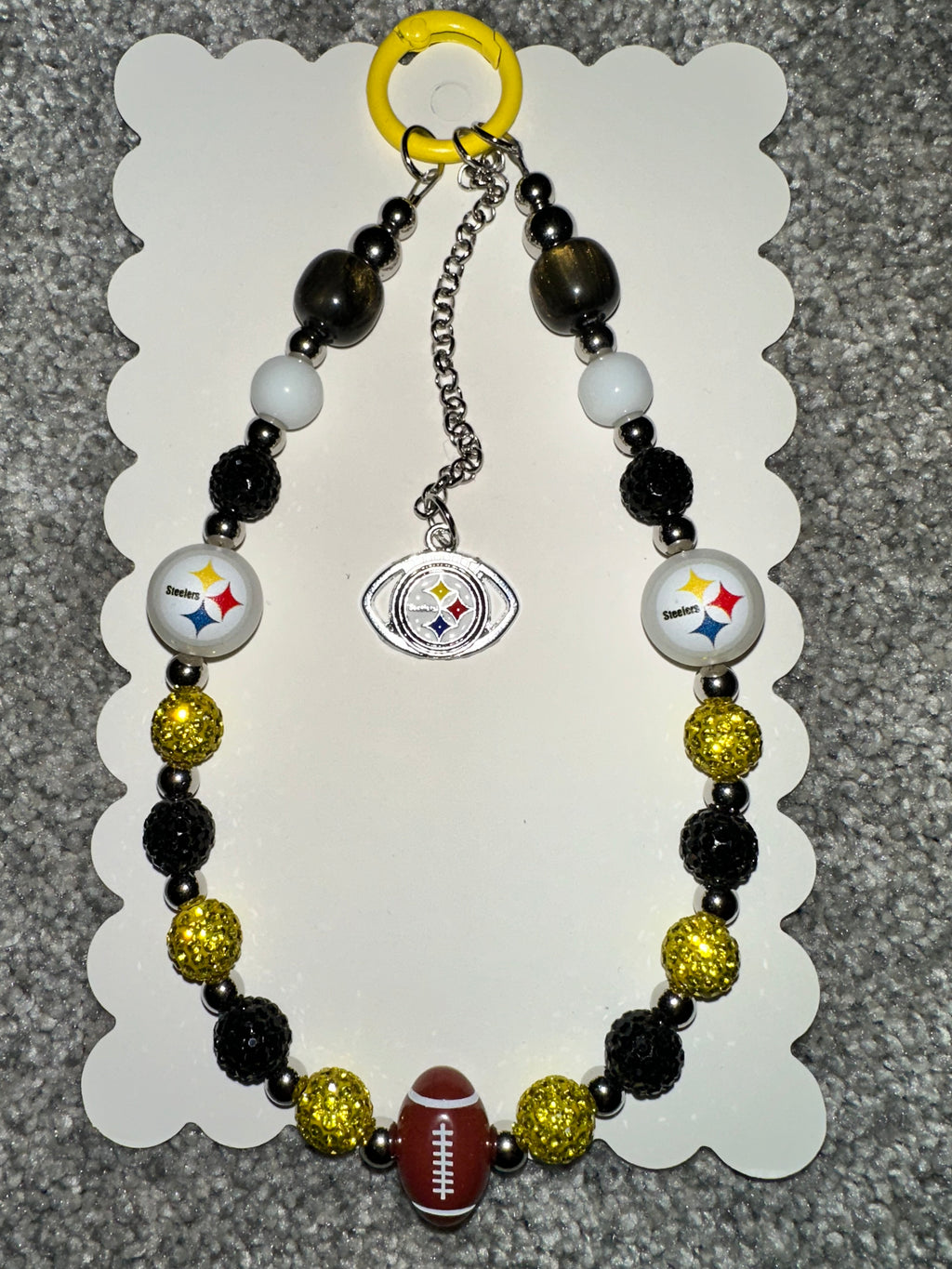 Sports Team Bling Keychain Steelers