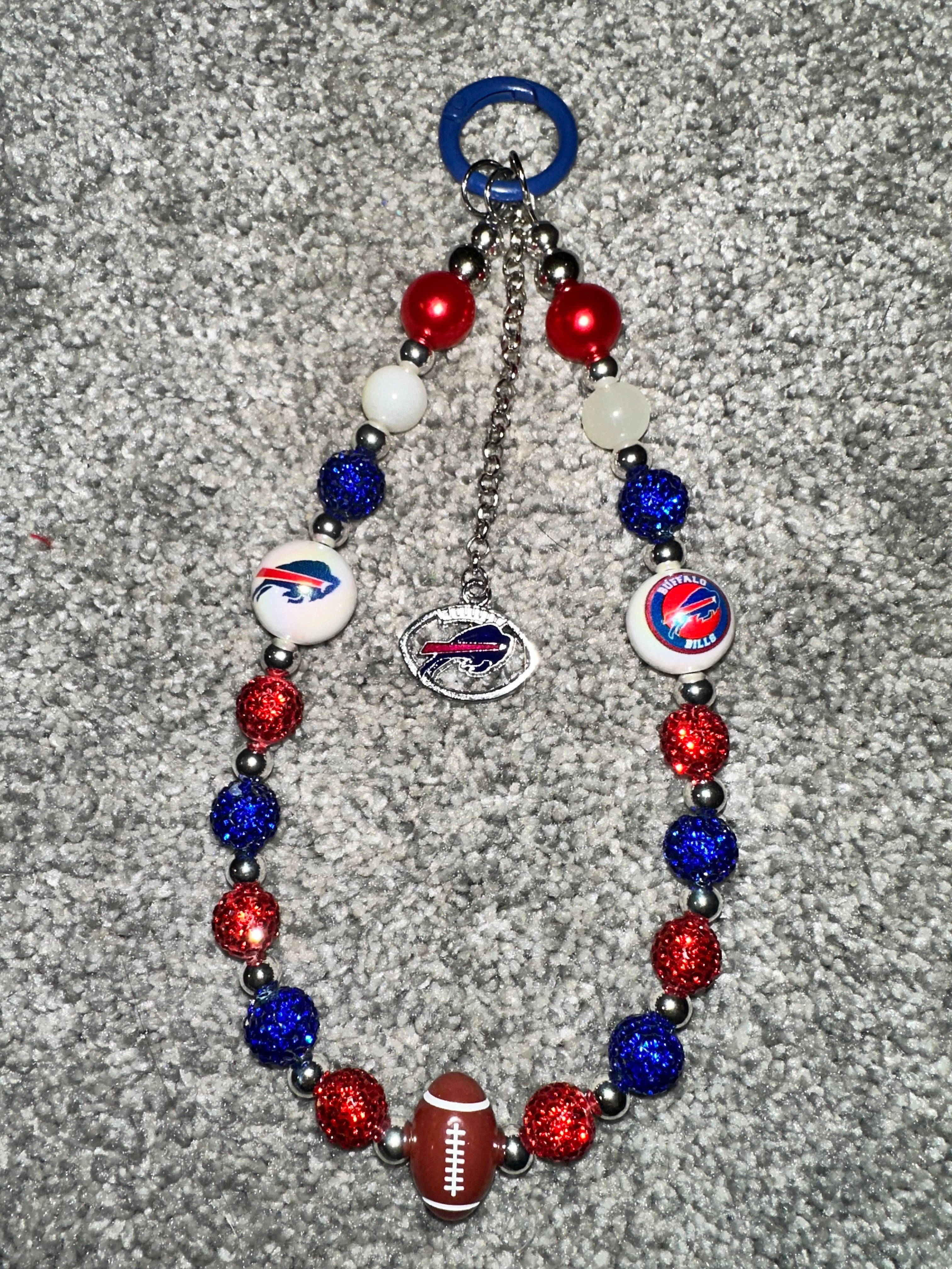 Sports Team Bling Keychain/ Phone chain Buffalo Bills