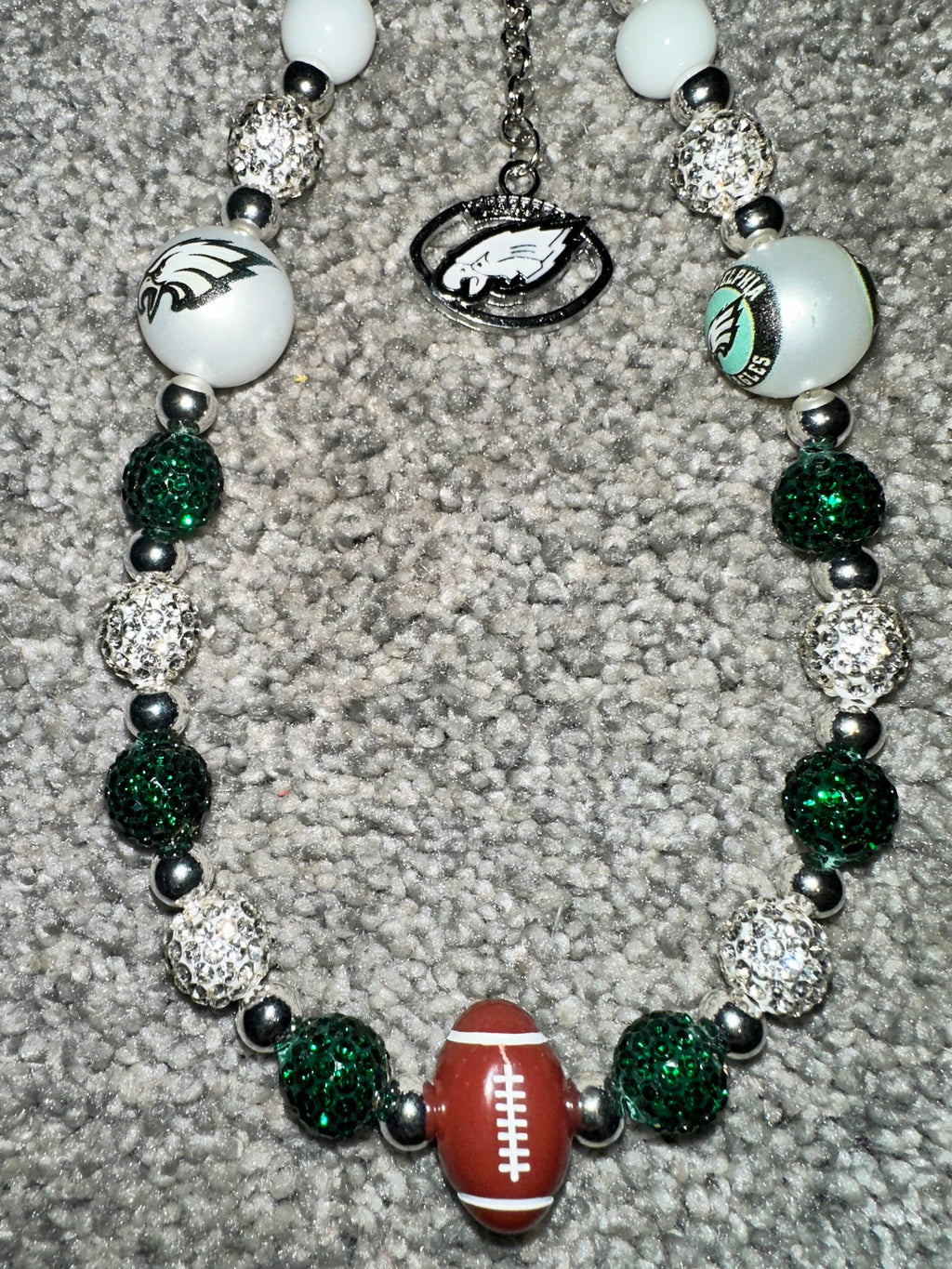 Sports Team Bling Keychain / phone chain Eagles