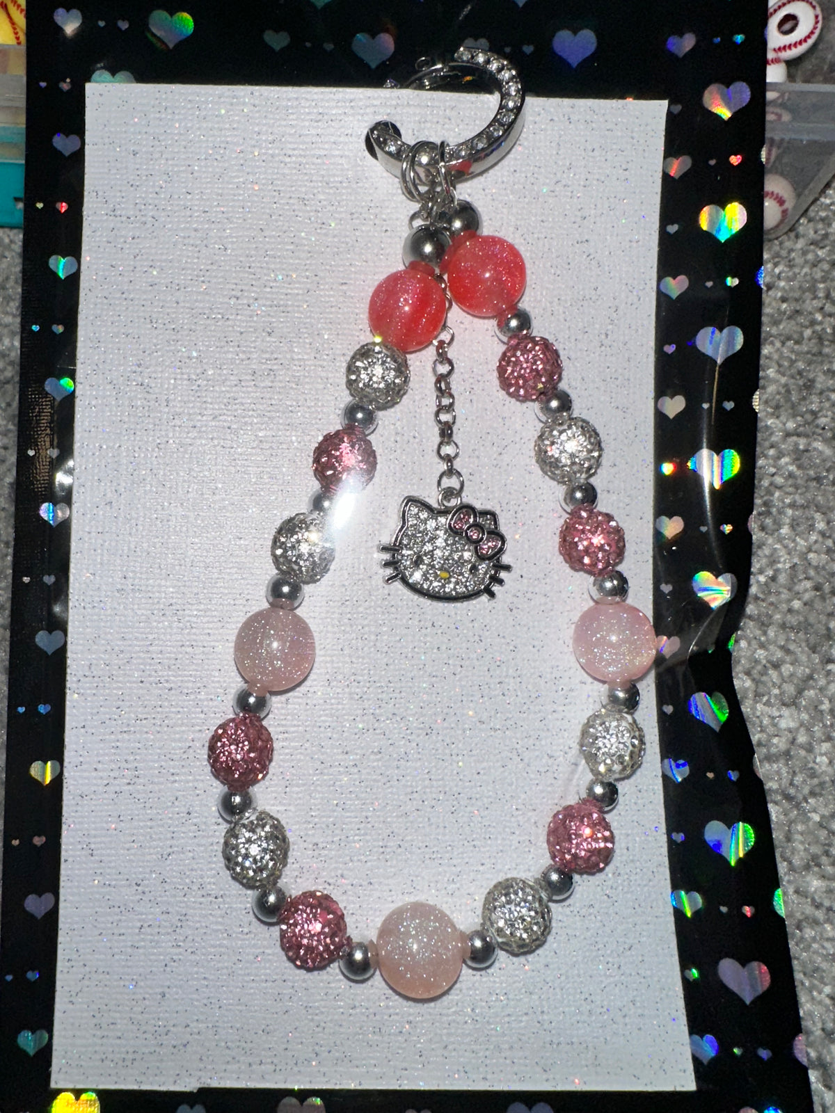 Hello Kitty Bling Keychain / Phone chain